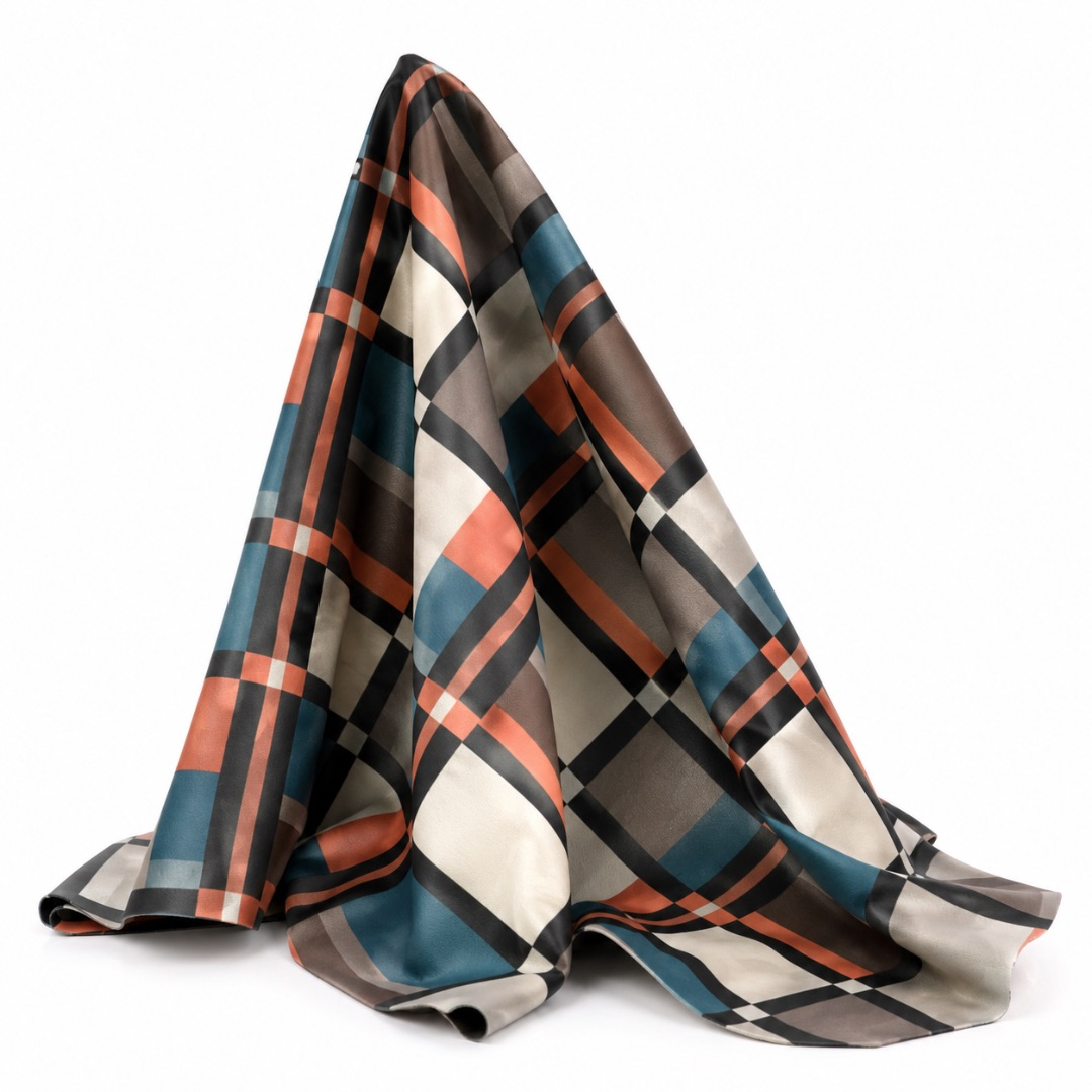 Multicolor Geometric Plaid Fashion Fabric
